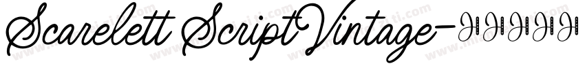 Scarelett ScriptVintage字体转换